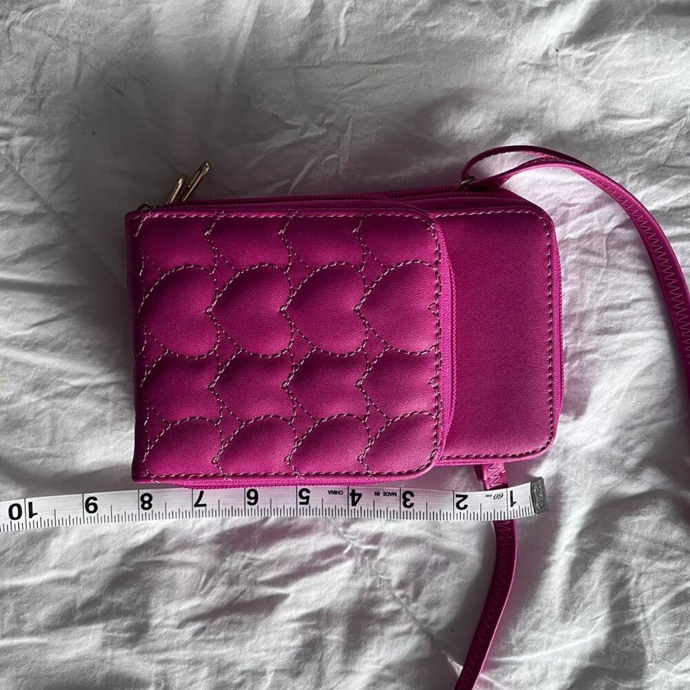 Hot Pink Quilted Heart Purse - Picture 6 of 7